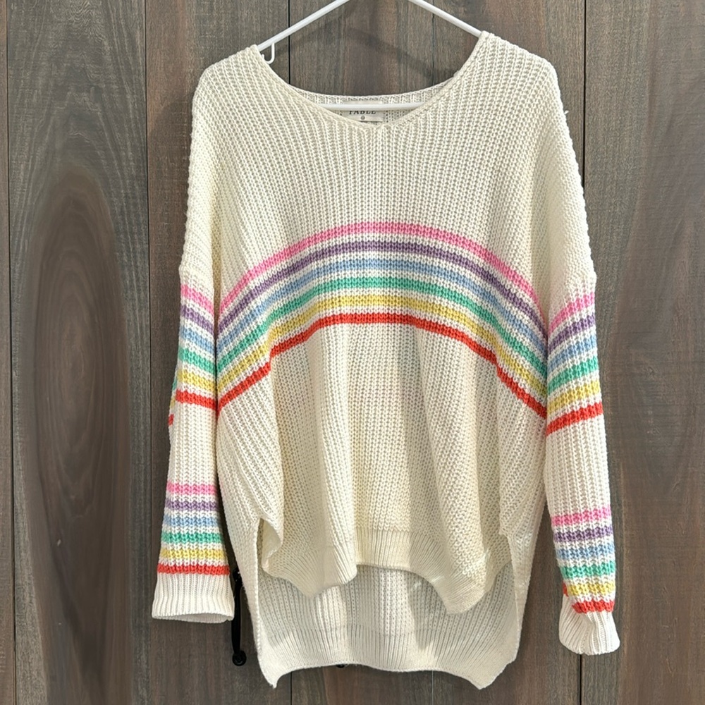 Fable | Rainbow Striped Sweater